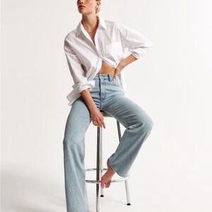 Abercrombie & Fitch Sky Blue Wide Leg Jeans